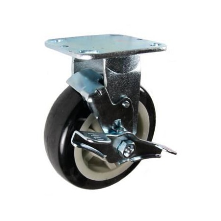 Mapp Caster 6"X2" Poly. on Polyolefin Core Whl Rgd Caster W/ Brake, 1,000 Lbs Cap 146PRX620RB